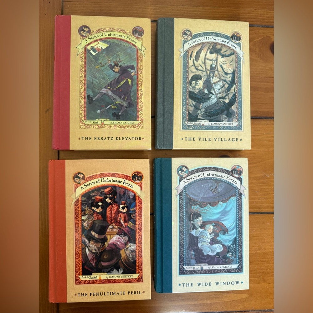 New copies of lemony Snickett - series of unfortunate events. Hard cover.